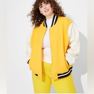 Women's Game Day Varsity Jacket - Wild Fable™ Yellow 1X NWOT